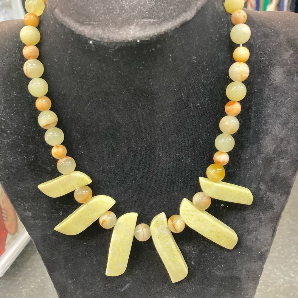 Vintage genuine stone necklace